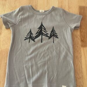 Gray Tree Print Kids T-Shirt